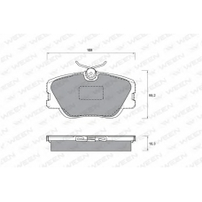 151-1299 WEEN Комплект тормозных колодок, дисковый тормоз
