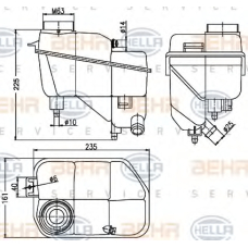 8MA 376 789-701 HELLA Компенсационный бак, охлаждающая жидкость