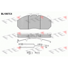 BL1867C4 FTE Комплект тормозных колодок, дисковый тормоз