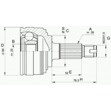 CVJ5294.10 OPEN PARTS Шарнирный комплект, приводной вал