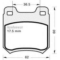 417 MGA Комплект тормозных колодок, дисковый тормоз
