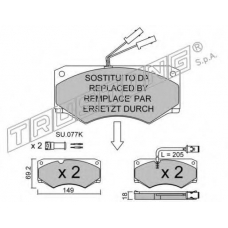 016.6 TRUSTING Комплект тормозных колодок, дисковый тормоз