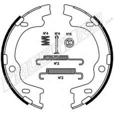 046.221K TRUSTING Комплект тормозных колодок, стояночная тормозная с