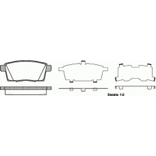 P13683.00 WOKING Комплект тормозных колодок, дисковый тормоз