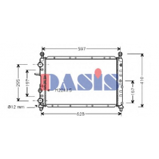 010110N AKS DASIS Радиатор, охлаждение двигателя