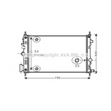 OLA2473 AVA Радиатор, охлаждение двигателя