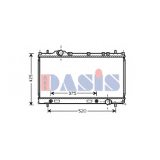 520096N AKS DASIS Радиатор, охлаждение двигателя