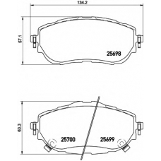 8DB 355 020-281 HELLA Комплект тормозных колодок, дисковый тормоз