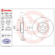 08.7354.11 BREMBO Тормозной диск