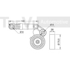 SK008976/3 SK Натяжная планка, поликлиновой ремень