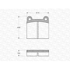 363702160080 MAGNETI MARELLI Комплект тормозных колодок, дисковый тормоз