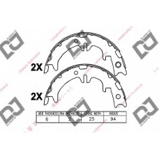 BS1246 DJ PARTS Комплект тормозных колодок