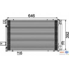 8FC 351 307-681 HELLA Конденсатор, кондиционер