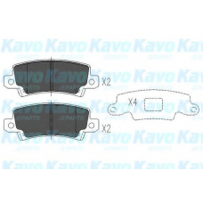 KBP-9016 KAVO PARTS Комплект тормозных колодок, дисковый тормоз