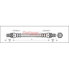 4113254 METZGER Тормозной шланг