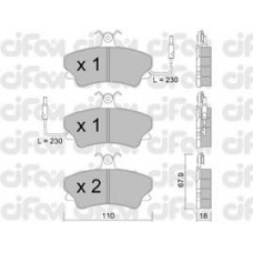 822-069-0 CIFAM Комплект тормозных колодок, дисковый тормоз