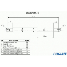 BGS10178 BUGIAD Газовая пружина, крышка багажник