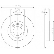 8DD 355 107-451 HELLA Тормозной диск