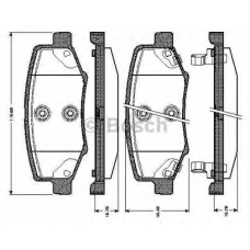 0 986 TB3 009 BOSCH Комплект тормозных колодок, дисковый тормоз