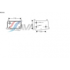 MS3318 AVA Масляный радиатор, двигательное масло