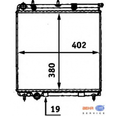 8MK 376 718-631 HELLA Радиатор, охлаждение двигателя