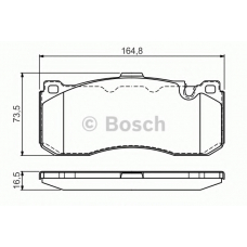 0 986 TB3 181 BOSCH Комплект тормозных колодок, дисковый тормоз