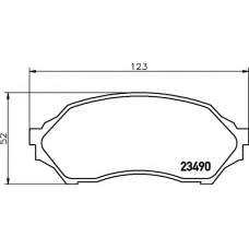 8DB 355 017-281 HELLA Комплект тормозных колодок, дисковый тормоз