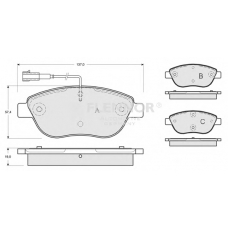 FB210872 FLENNOR Комплект тормозных колодок, дисковый тормоз