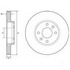 BG4459 DELPHI Тормозной диск