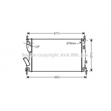 FDA2408 AVA Радиатор, охлаждение двигателя