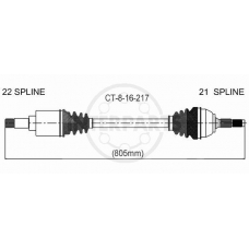 CT-8-16-217 InterParts Приводной вал