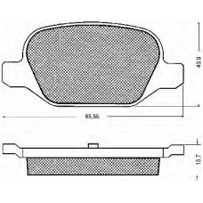 10698 BSF Комплект тормозных колодок, дисковый тормоз