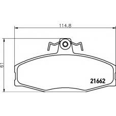 8DB 355 017-931 HELLA PAGID Комплект тормозных колодок, дисковый тормоз