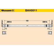 BAH0011 BARUM Тормозной шланг