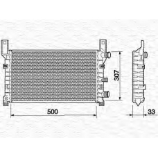 350213499000 MAGNETI MARELLI Радиатор, охлаждение двигателя