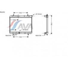 PEA2252 AVA Радиатор, охлаждение двигателя