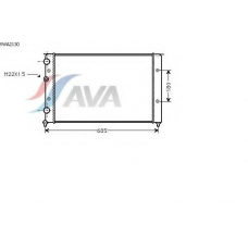 VWA2130 AVA Радиатор, охлаждение двигателя