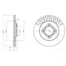 BG2554 DELPHI Тормозной диск