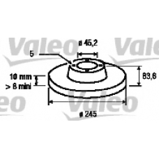 186773 VALEO Тормозной диск