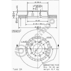 09.5036.14 BREMBO Тормозной диск