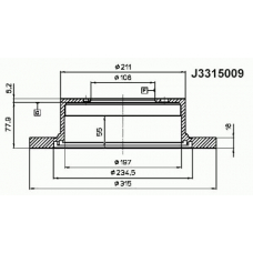 J3315009 NIPPARTS Тормозной диск