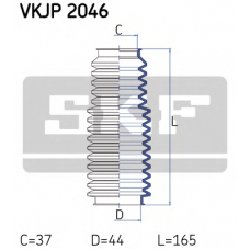 VKJP 2046 SKF Комплект пылника, рулевое управление