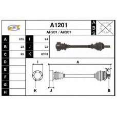 A1201 SNRA Приводной вал