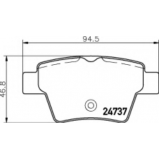 8DB 355 013-851 HELLA Комплект тормозных колодок, дисковый тормоз