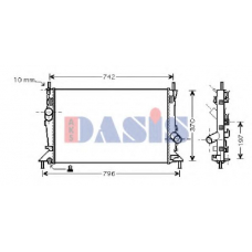 090027N AKS DASIS Радиатор, охлаждение двигателя