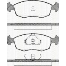 8110 16868 TRISCAN Комплект тормозных колодок, дисковый тормоз