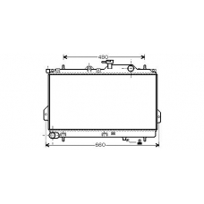 HY2098 AVA Радиатор, охлаждение двигателя