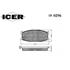 180296 ICER Комплект тормозных колодок, дисковый тормоз
