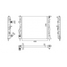 350213261003 MAGNETI MARELLI Радиатор, охлаждение двигателя