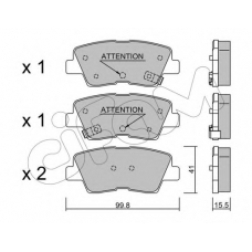 822-886-1 CIFAM Комплект тормозных колодок, дисковый тормоз